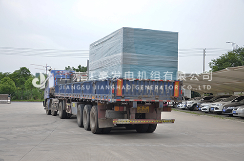 江豪发货案例-1台400KW上柴配恒声自启动低噪音发电机组发往北京